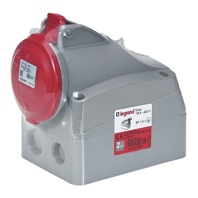розетка силовая 90160 с/з IP44 16А